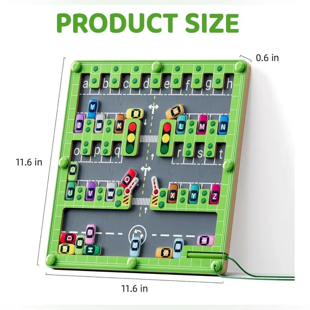 Magnetic Traffic Maze Board Game for Kids